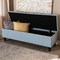 Baxton Studio Brette Blue Upholstered Brown Wood Storage Bench Ottoman 155-9108 - alternate 10
